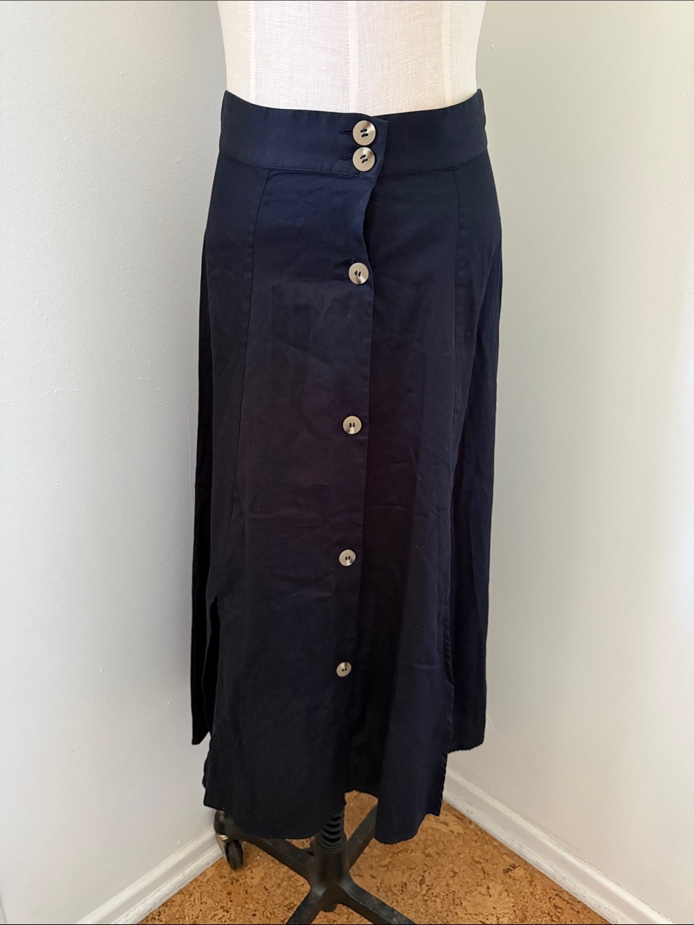 & Other Stories Button-Front Midi Skirt